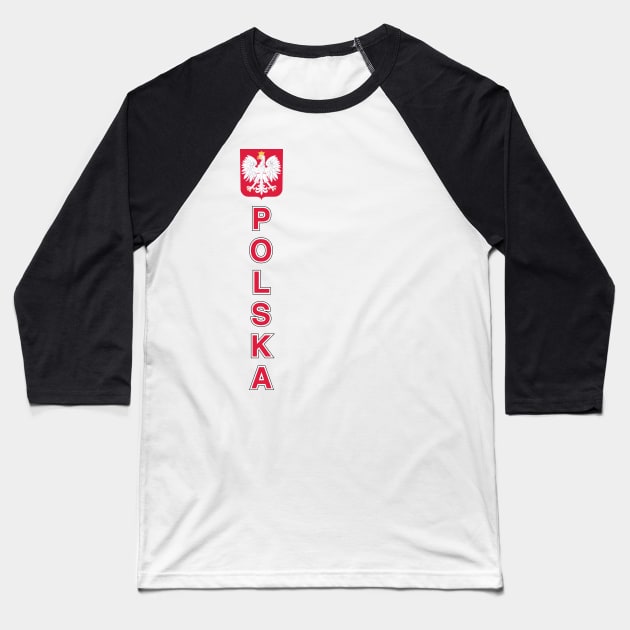 POLSKA - POLISH SHIELD Baseball T-Shirt by Estudio3e